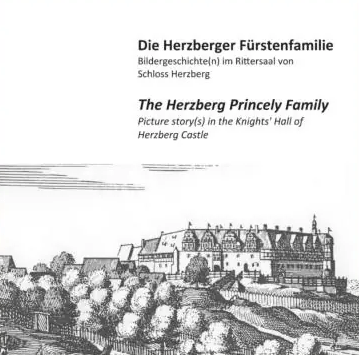 Broschüre "Die Herzberger Fürstenfamilie"  ausgelegt im Rittersaal
