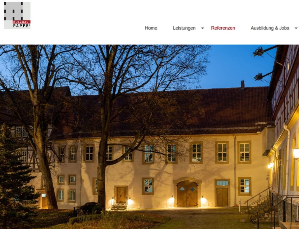 Holzbau Gebrüder Pappe GmbH für die Zimmerer- und Dachdeckerarbeiten