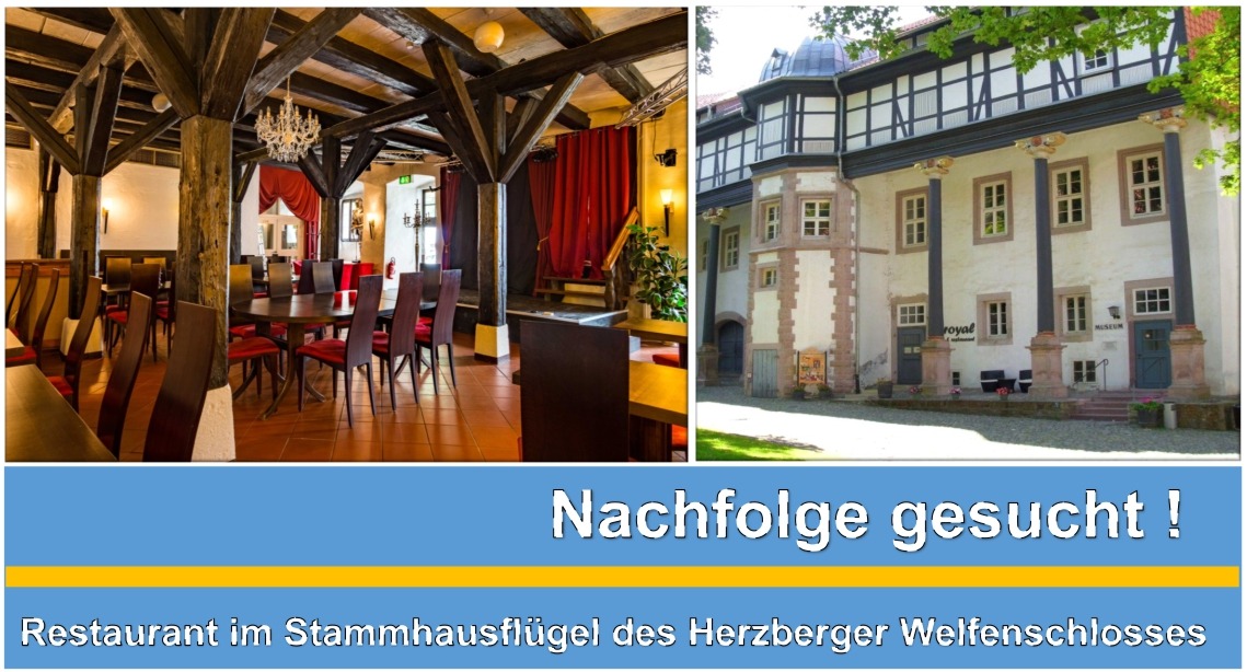 Die Stadt Herzberg am Harz sucht zum nächstmöglichen Beginn eine/n engagierte/n Pächter*in für Schlossrestaurant in Niedersachsen zum pachten