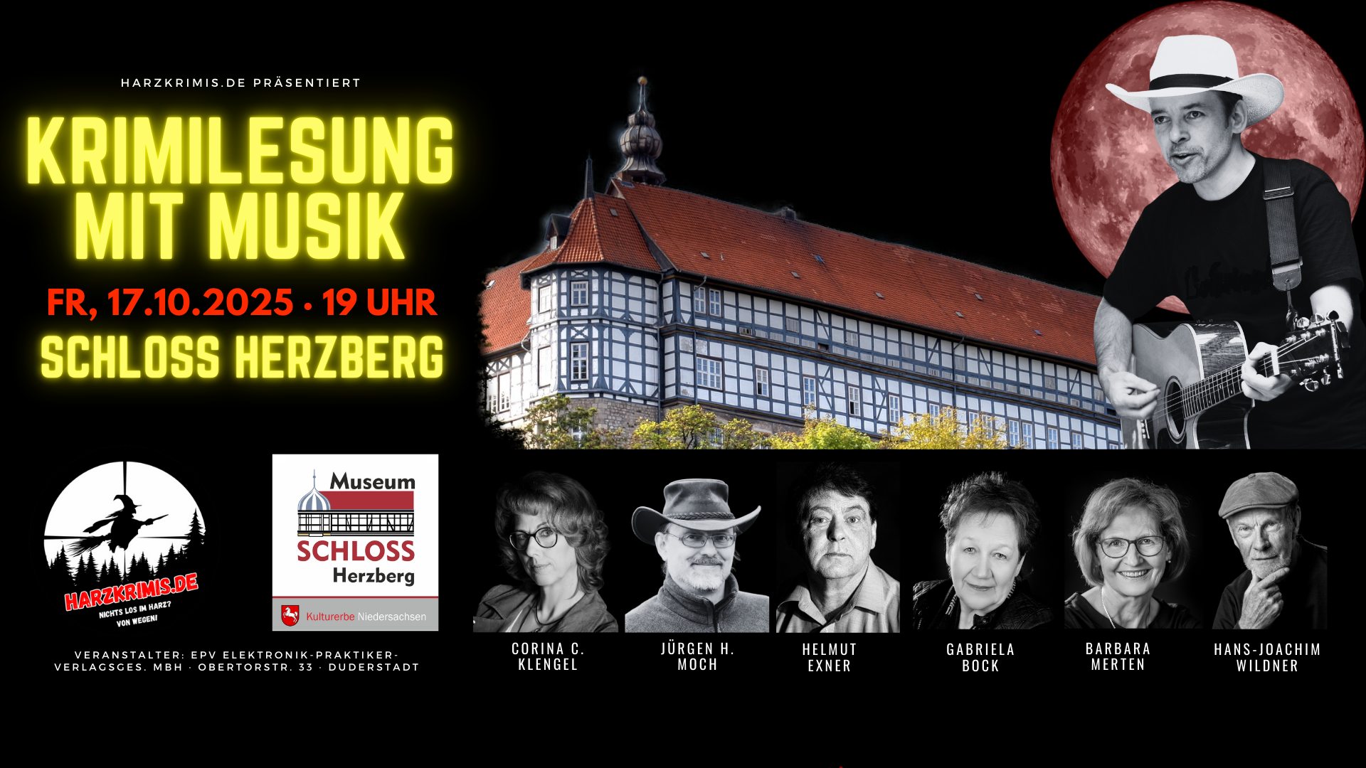 "Krimilesung mit Musik" (Schloss Herzberg)