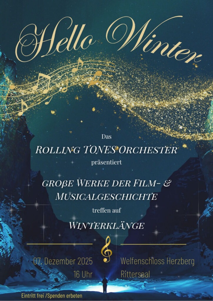 Hello Winter Flyer von den Rolling Tones Orchester