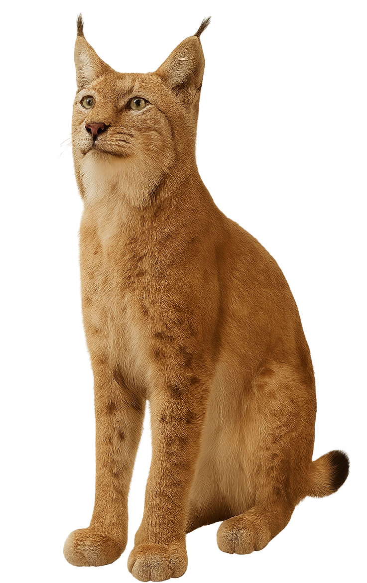 Visualisierung eines Luchses mit KI (Lynx lynx)