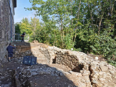 Fundamente Mittelalter Burg Herzberg